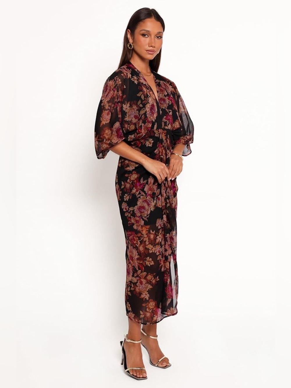 NWT! Petal and Pup Women's Audrina Maxi Deep Night Floral Dress Size XL